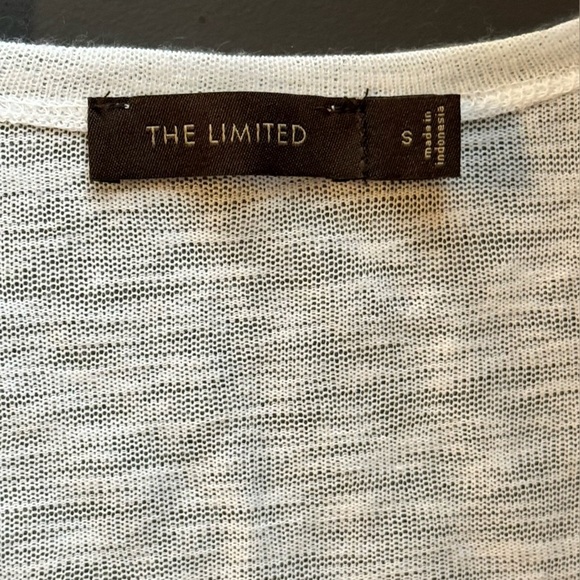 The Limited semi-sheer white tie front belted cardigan - Picture 5 of 13